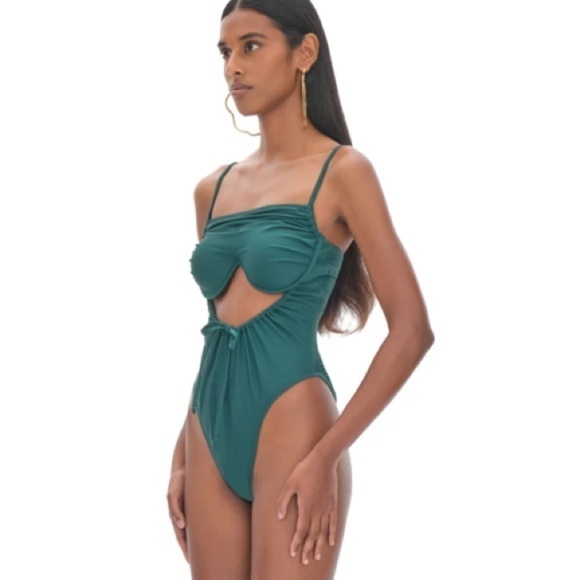 Andrea Iyamah NWT Swimsuit Tiaca One Piece Swimsuit Convertible Neckline Cutouts - Picture 1 of 8